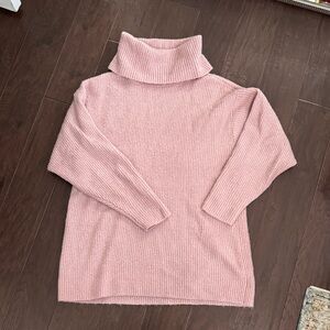 LOFT Soft Pink Cowl Neck Sweater